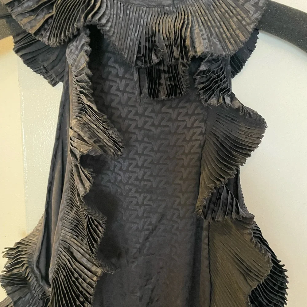 Zadig & Voltaire Rimba 3D asymmetrical dress. 100% Silk